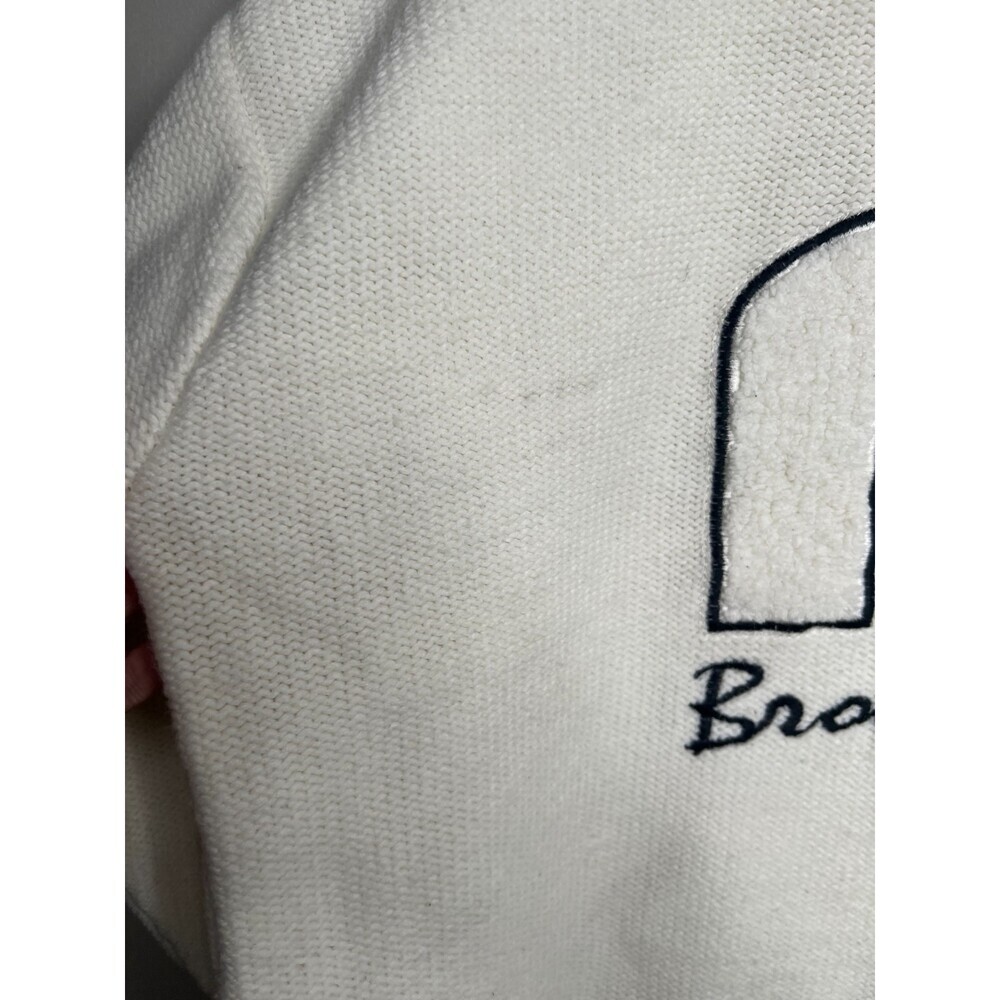 Brooklyn Xpress Sweater Vintage B Patch Graphic Streetwear White Size M - Picture 7 of 9